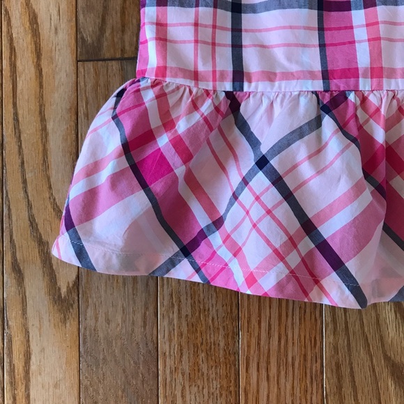 NWT Gymboree Pink Plaid Top Size 6 Girls short Sleeve Buttons - Picture 4 of 6